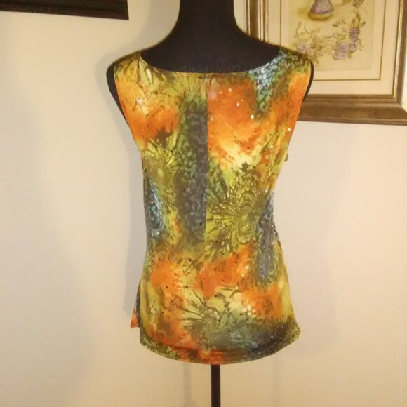 Dots wrap sleeveless top with silver dots - Picture 3 of 3